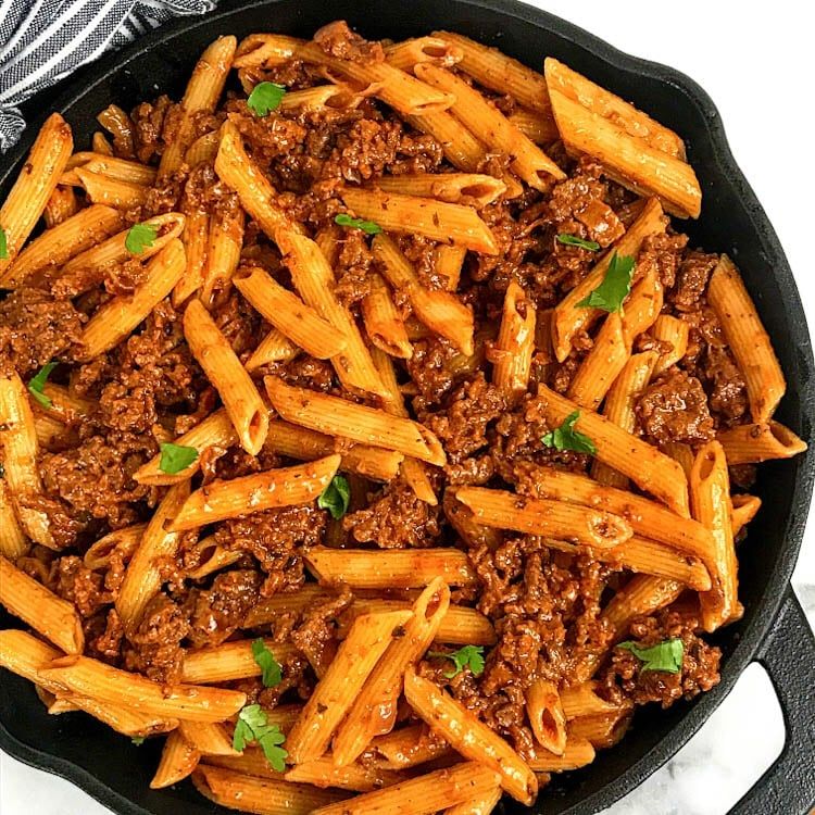 mix meat pasta