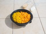 Rice Plate With Sauce Garlic Separate