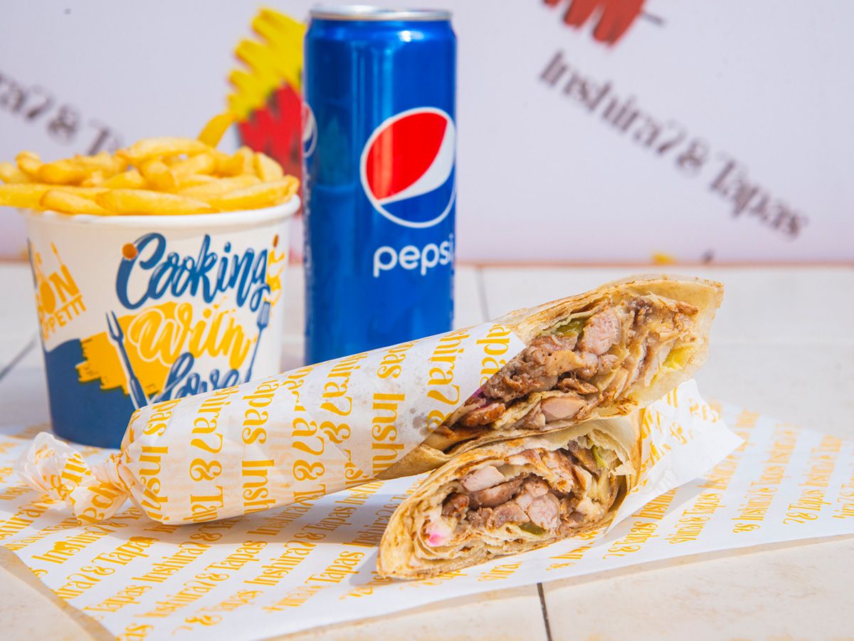 Combo Shawarama Chicken Saj Bread