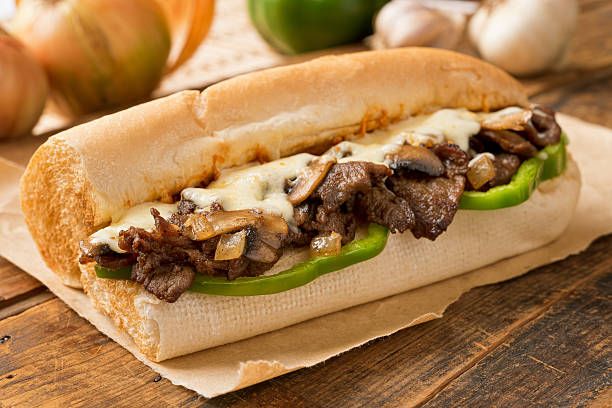 Beef Steak With Cheese Sandwich