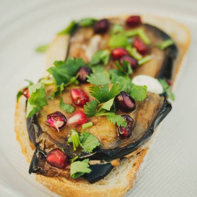 Fried eggplant sandwich
