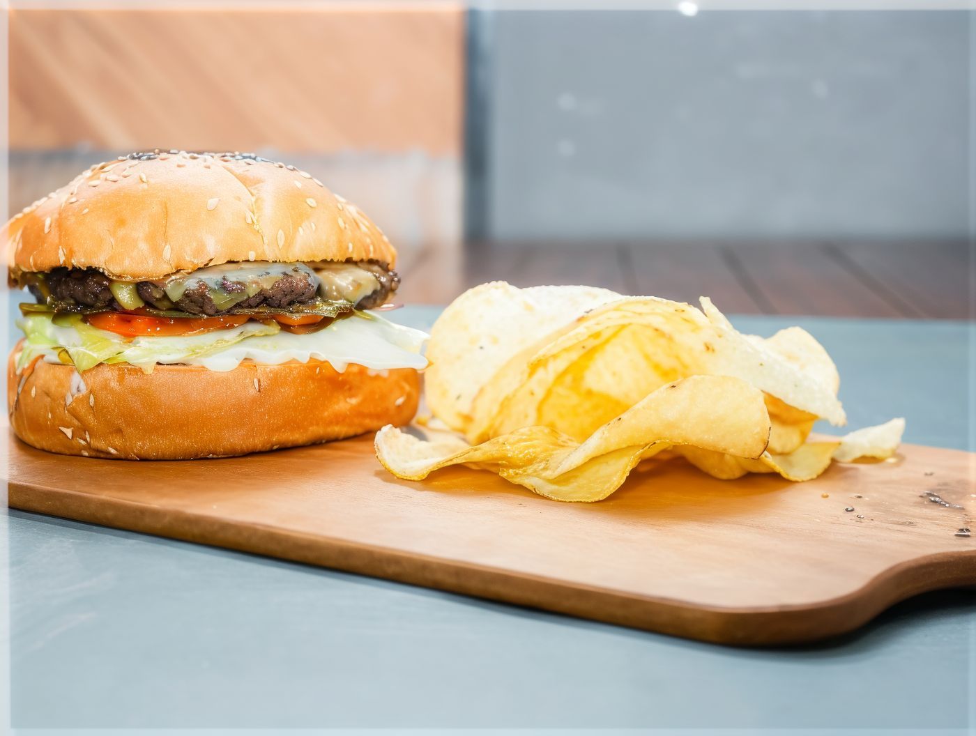 Barbeque Beef Burger Sandwich