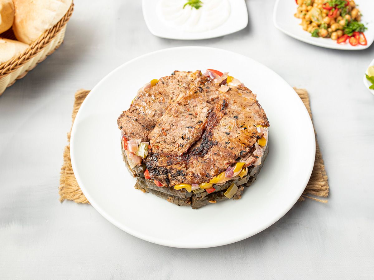 Grape Leaves with Ribs Tagin