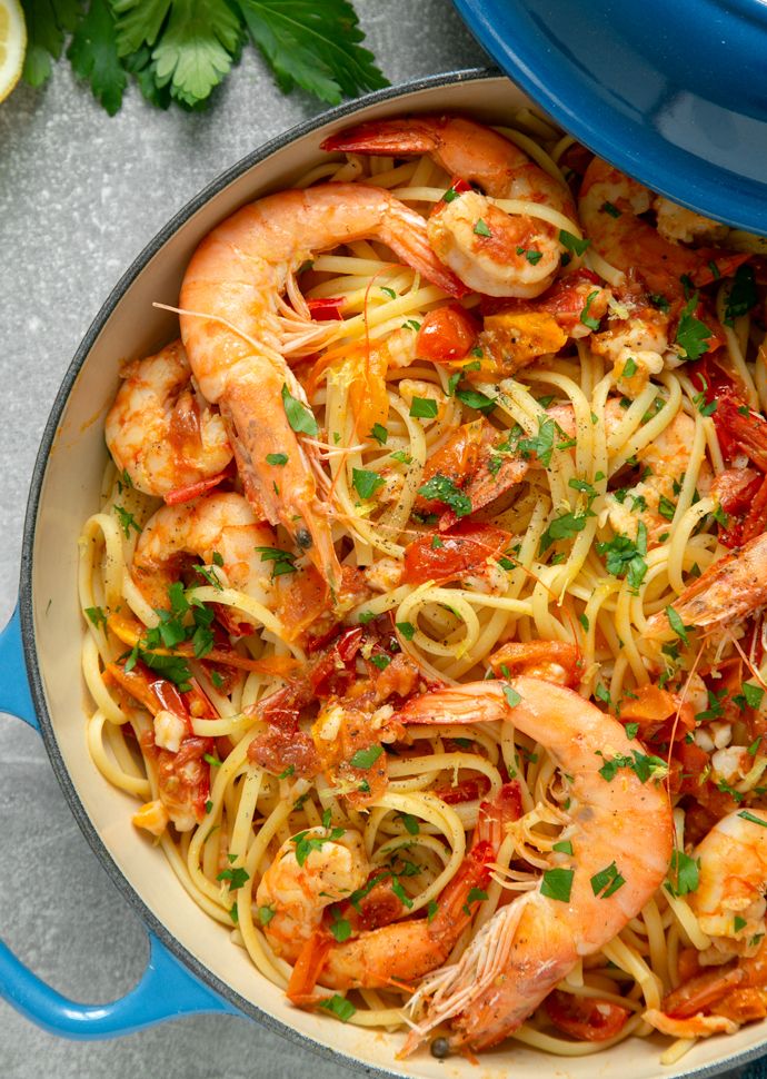 Noodles With Shrimp Peel