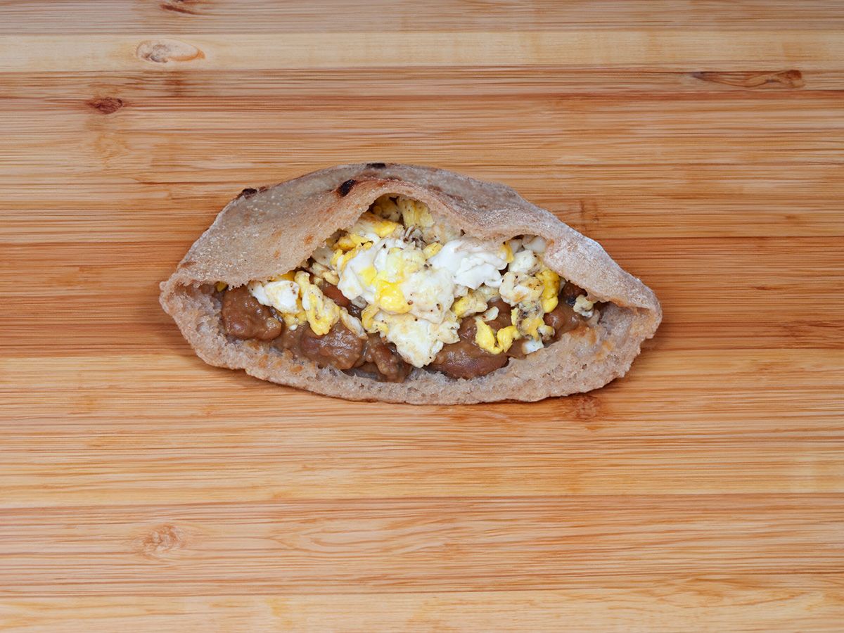 Fried Egg With Foul Sandwich