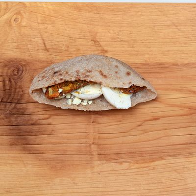 egg Sandwich with Stuffed Falafel