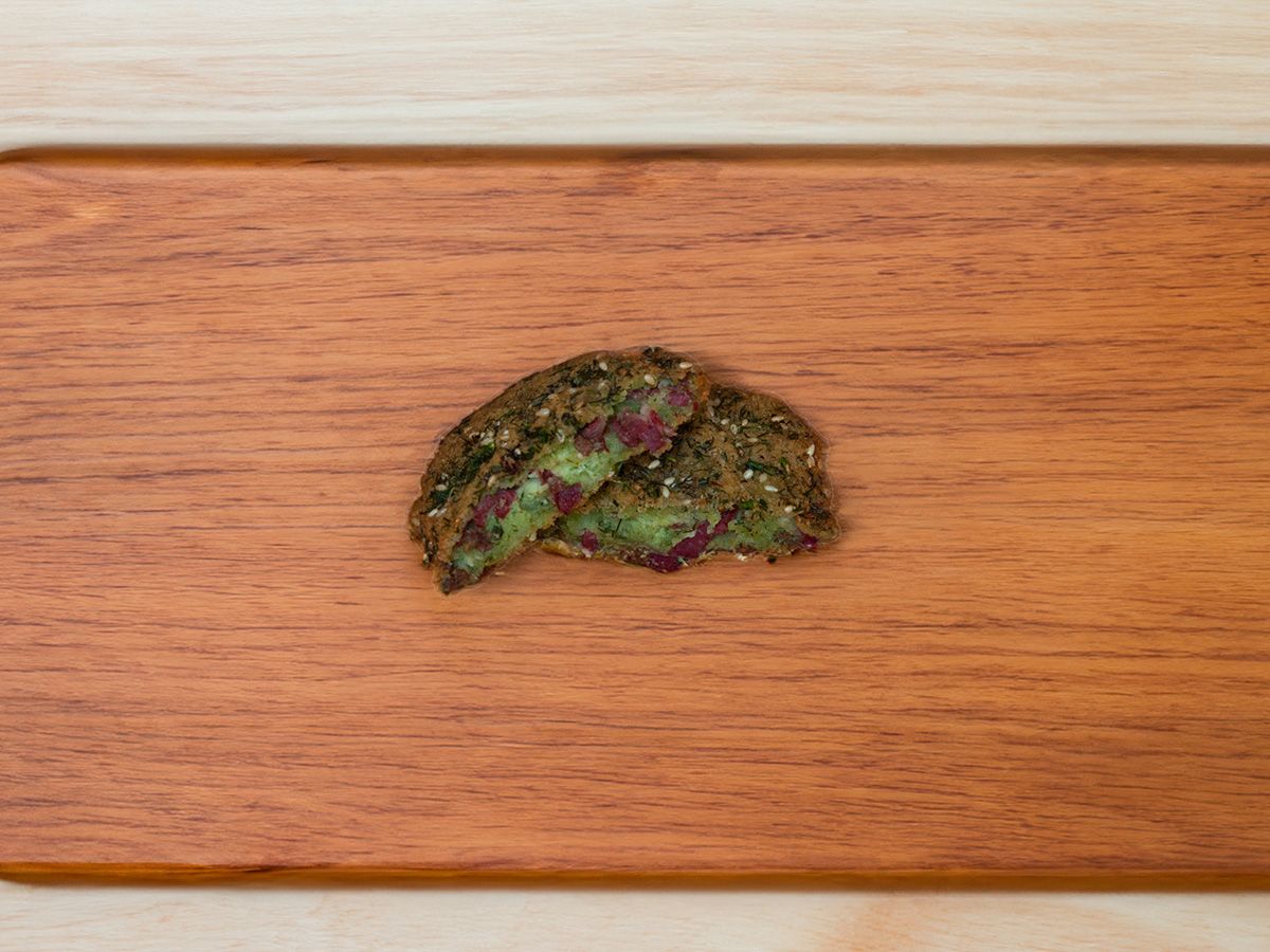 Falafel Patty Stuffed With Pastrami