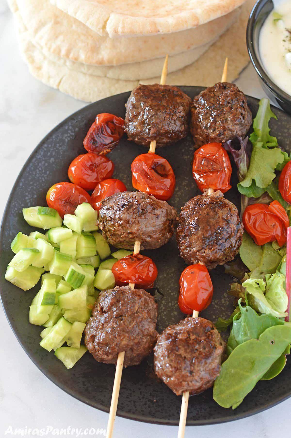 Fried shrimp kofta platter