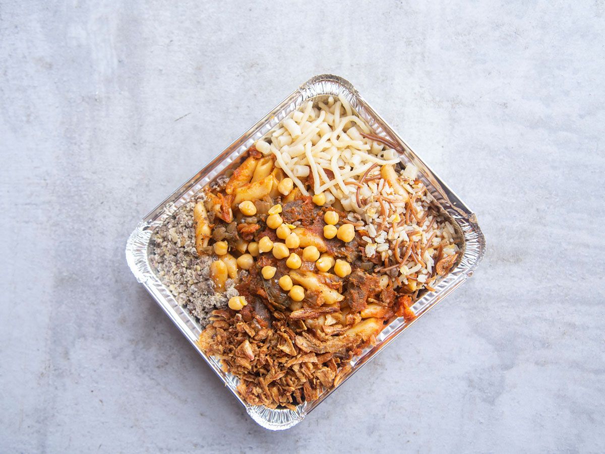 Mix Koshary And Liver Casserole