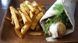 Mix Falafel With French Fries Sandwich