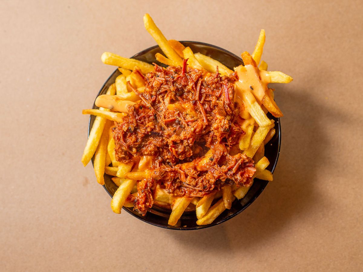 Loaded French Fries With Cheddar Cheese And Minced Meat