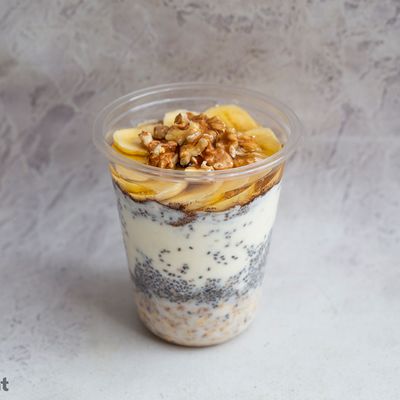 Coffee And Walnut Overnight Oats
