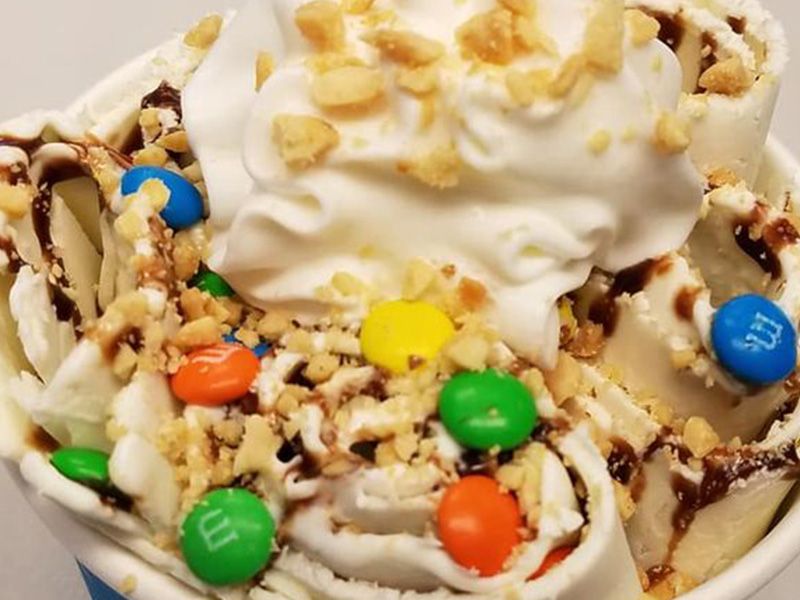 M&M's ice cream roll