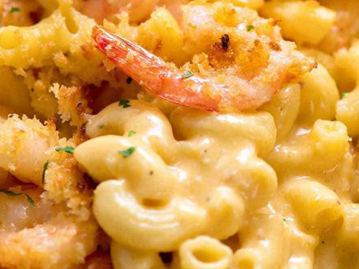 Shrimpo mac cheese