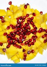 Mango With Pomegranate Seeds