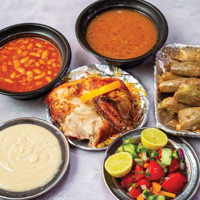 وجبة ربع دجاج مع محشي