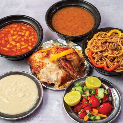 وجبة ربع دجاج مع باستا