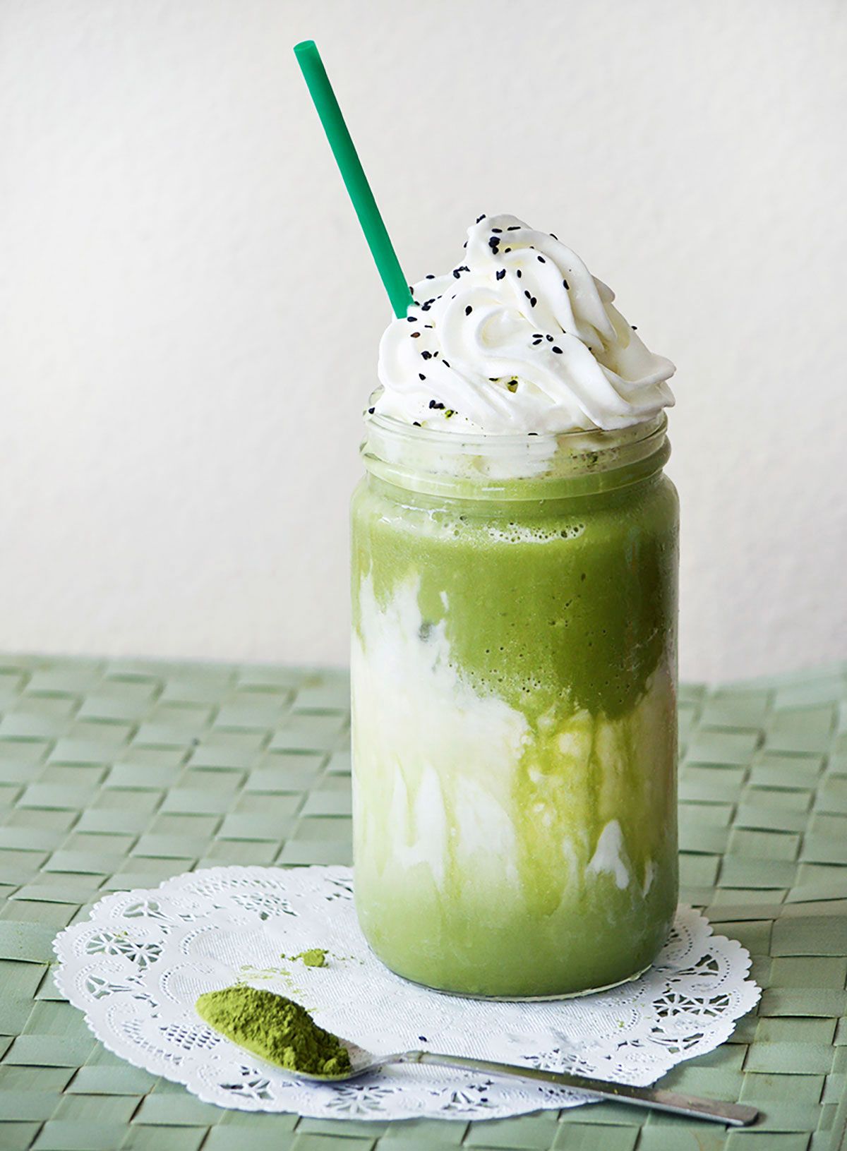 Vanilla Coconut Matcha Frappe