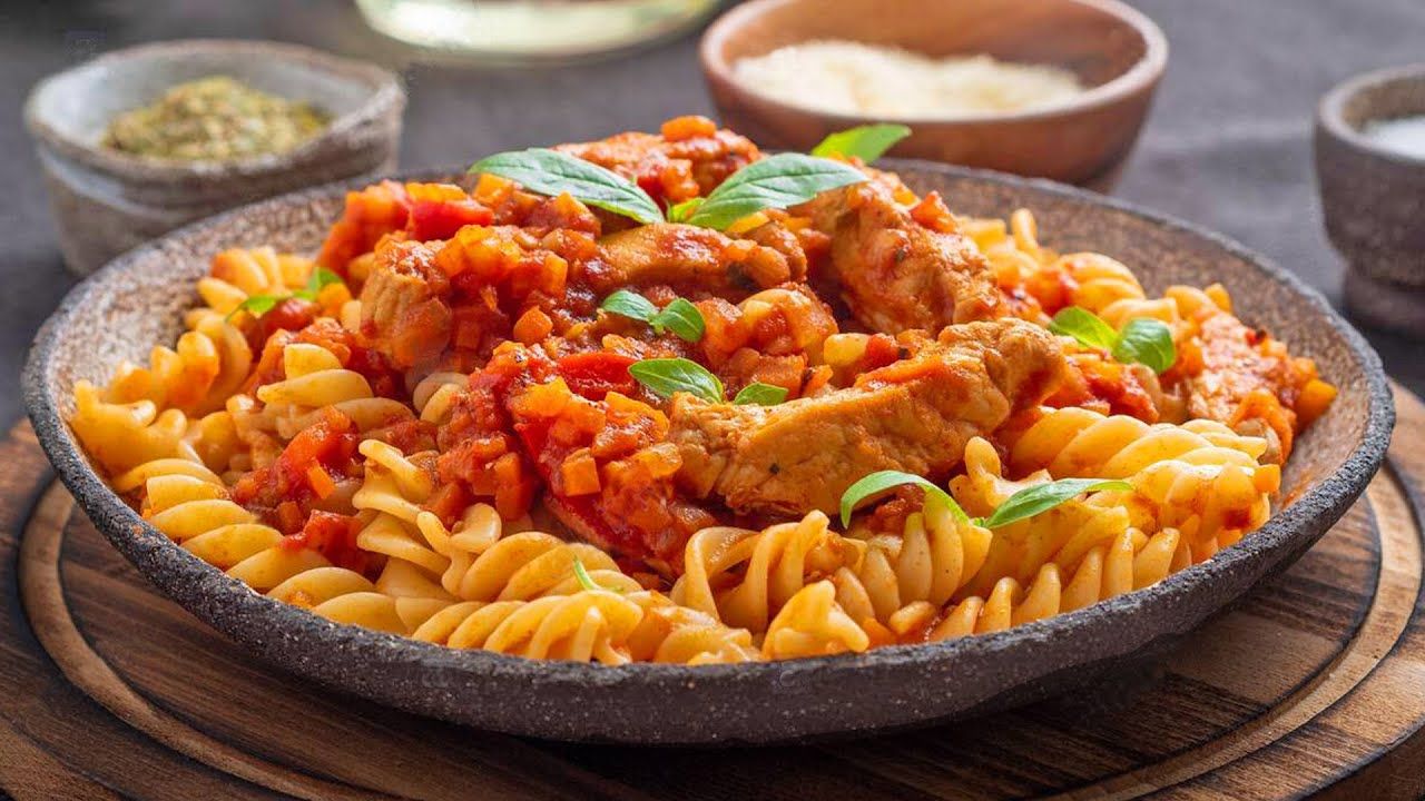 mix chicken pasta