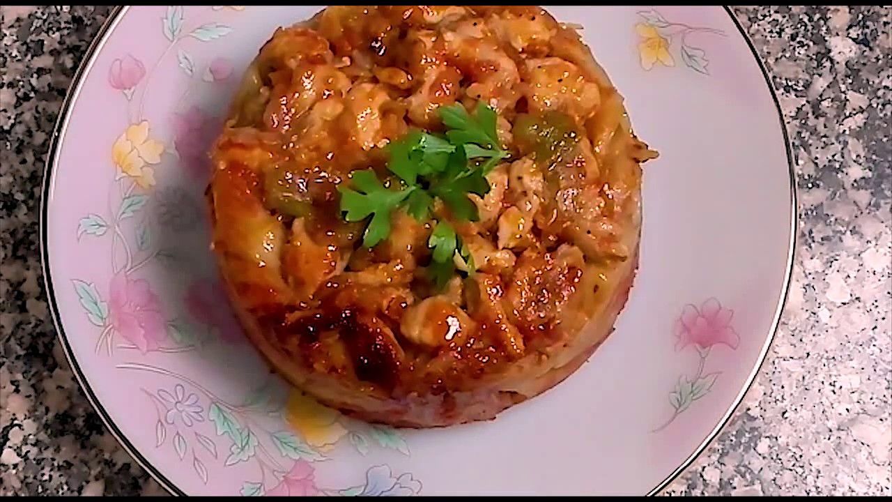 Small Casserole Oven Baked Pasta With Chicken Shawarma Meal