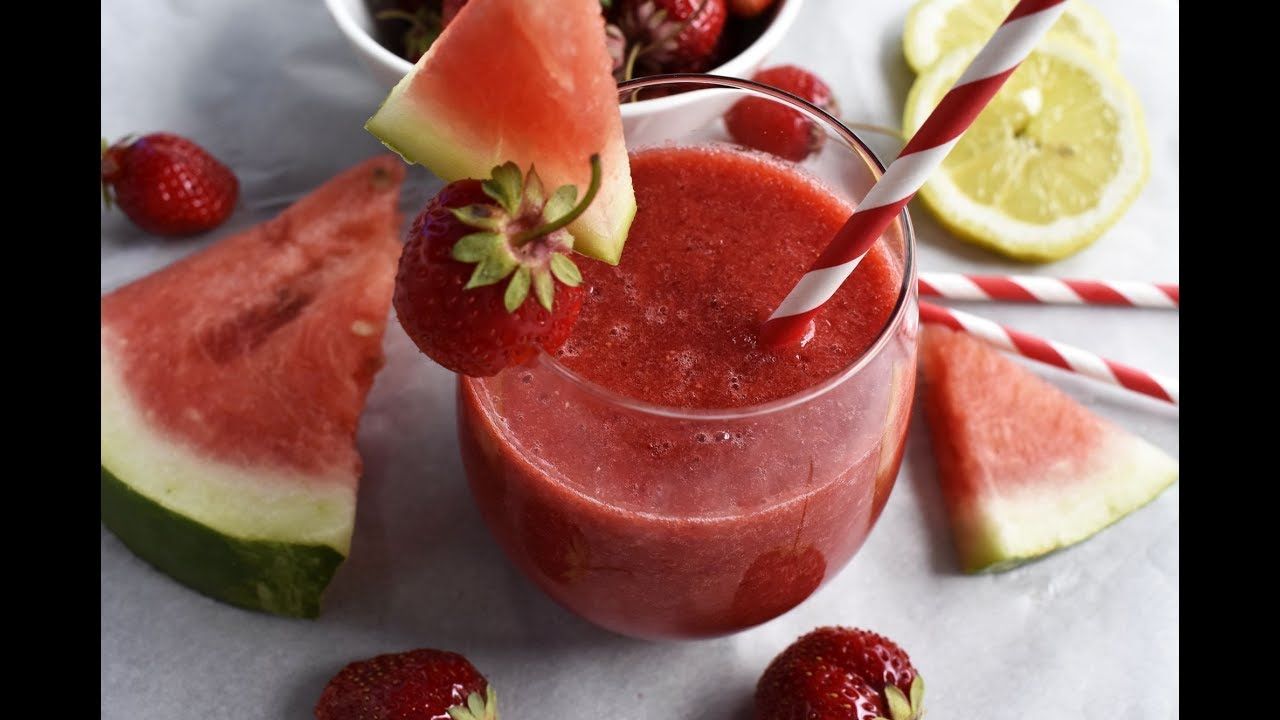 Strawberry With Watermelon Cocktail
