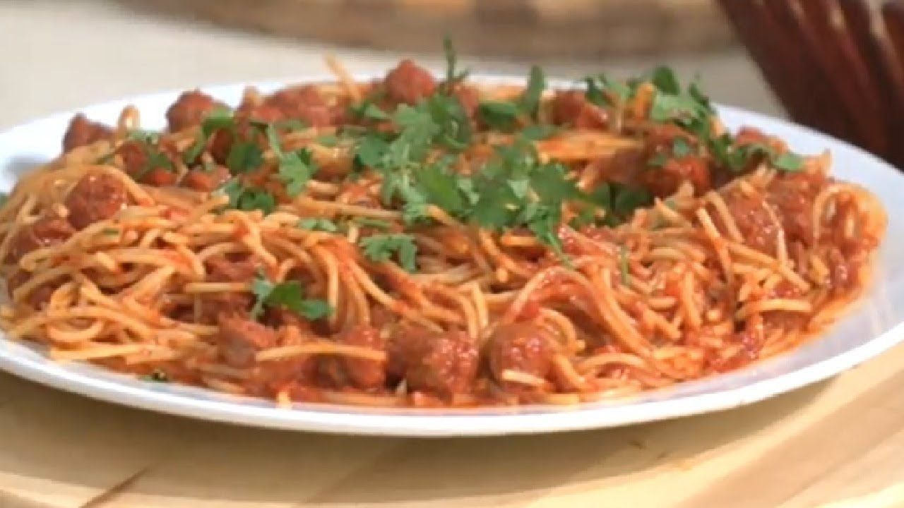 Oriental Sausage Spaghetti Pasta