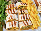 Arabic chicken shawarma meal