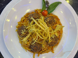 Meat Ball Fettuccine Pasta