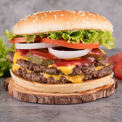 Meat Burger Bun Bread