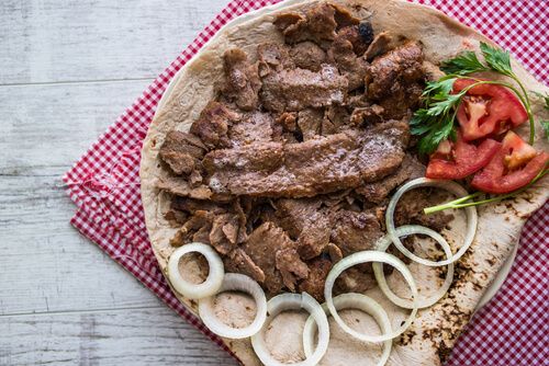 meat shawerma meal