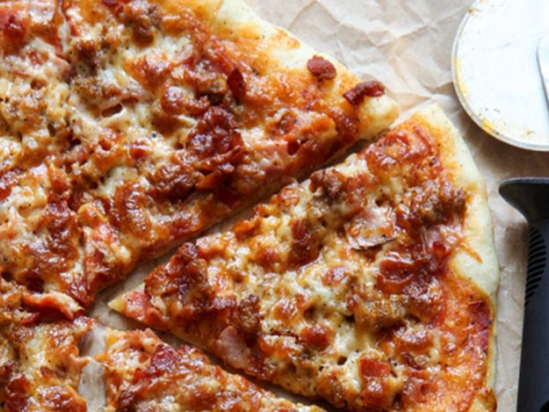Mix Meat Feterty Oriental Pizza
