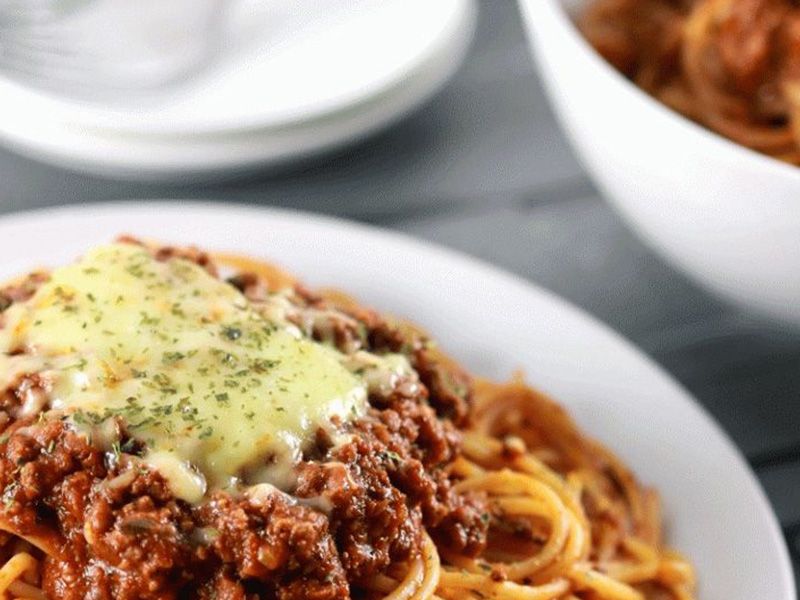 Minced Meat Spaghetti