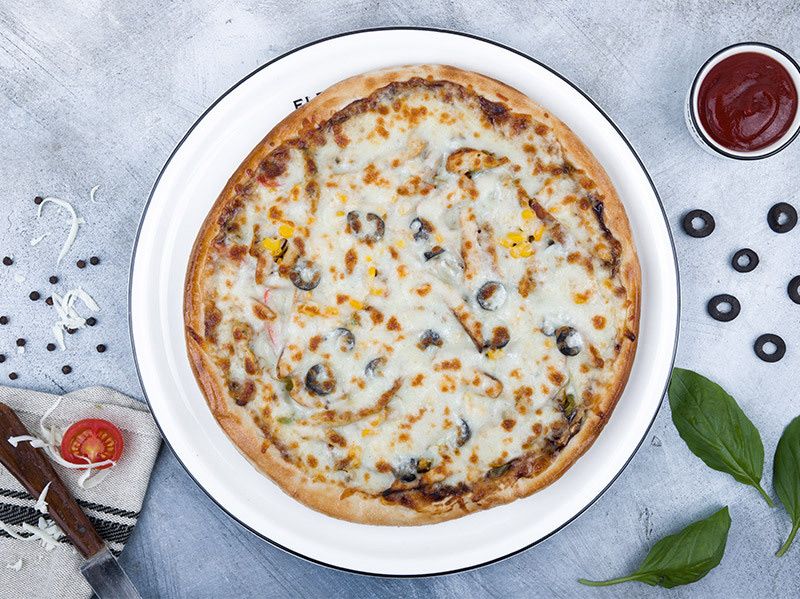 Chicken And Beef Pizza Slice