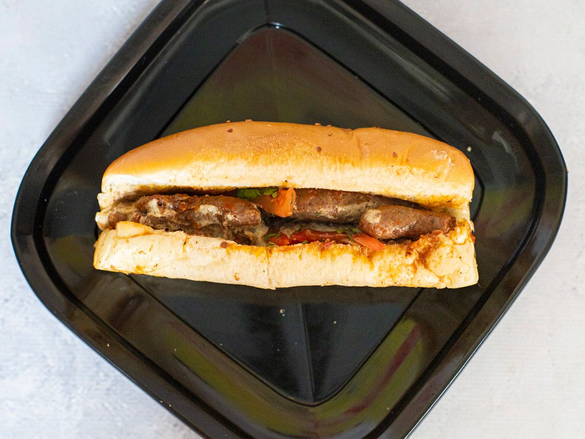 Lebanese sausage sandwich