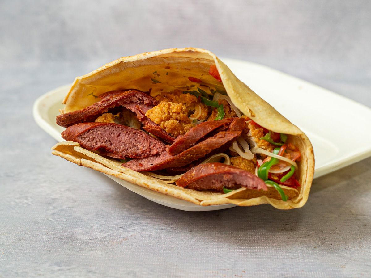Shish And Hotdog Crepe