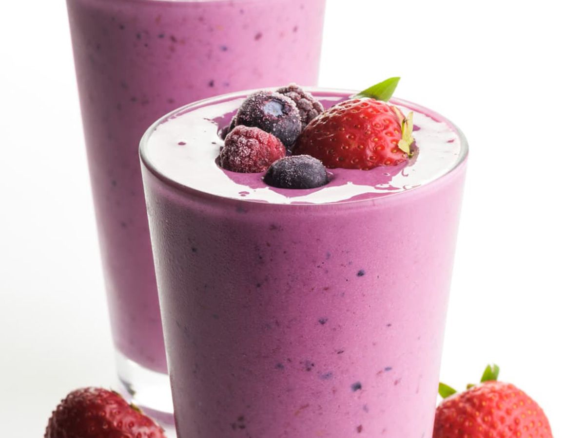 Mix berries milkshake