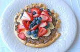 Nutella Chocolate With Strawberry Waffle