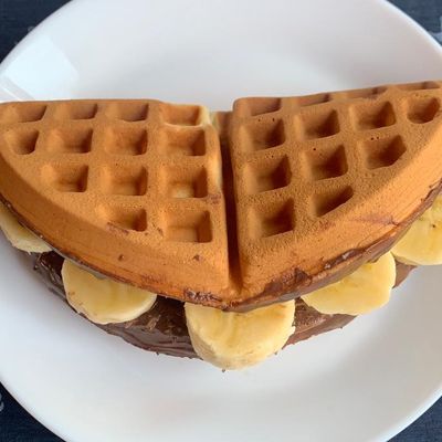 Banana And Peanut Butter Sandwich