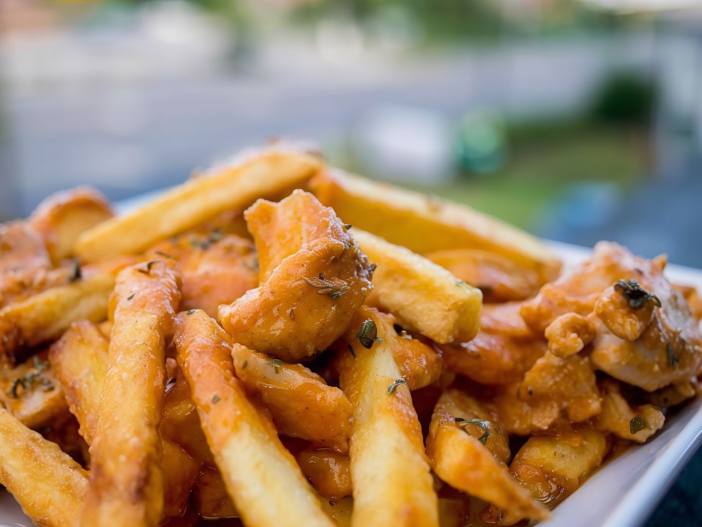 Fries With Crispy Chicken