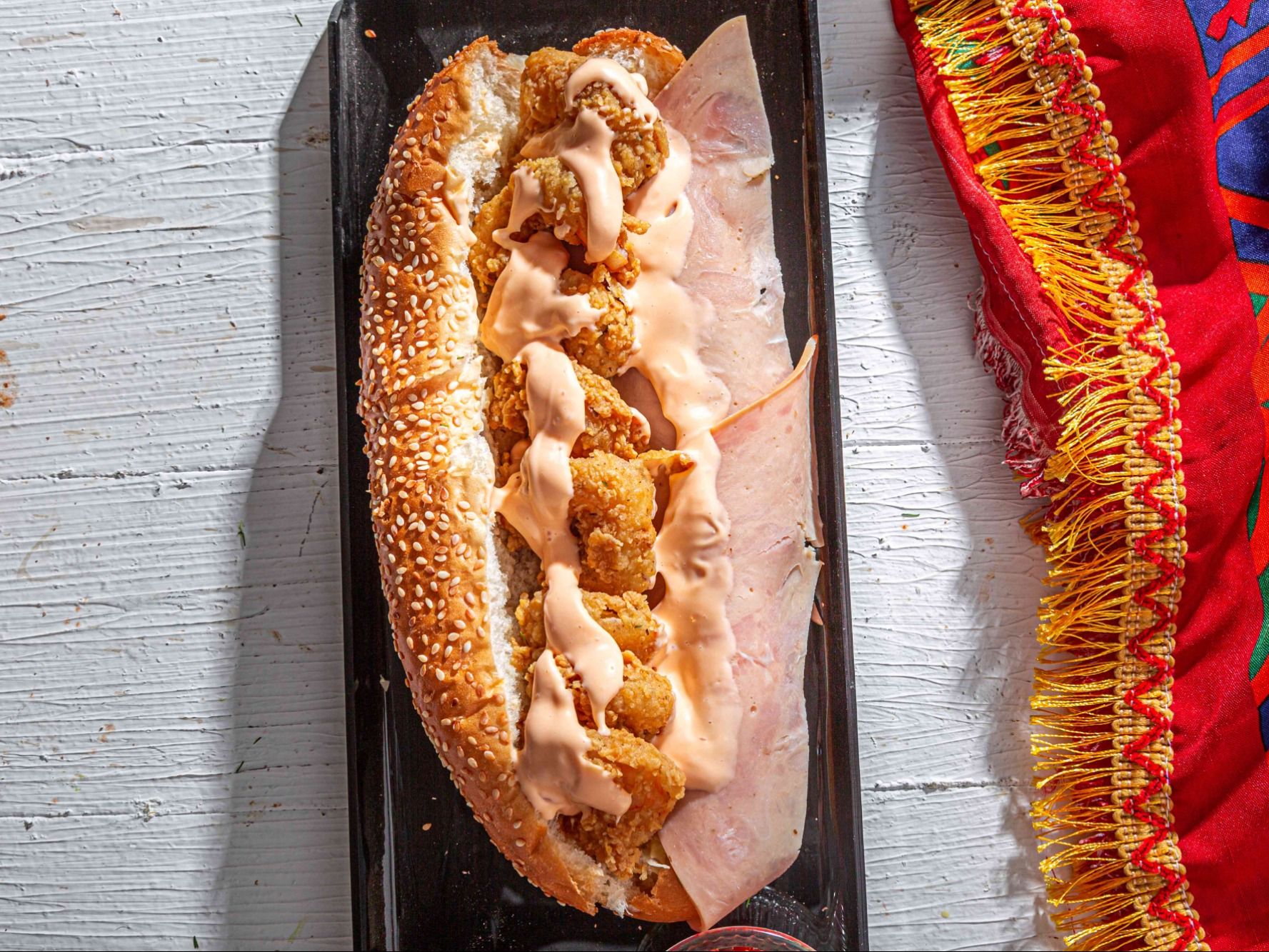 Shrimp with Smoked Turkey Sandwich