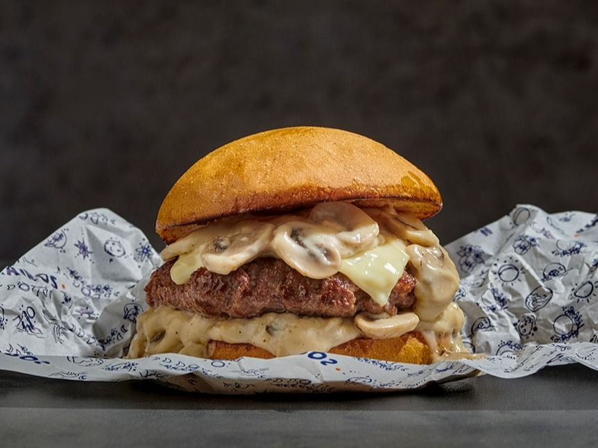 Kairos Mushroom Burger Sandwich