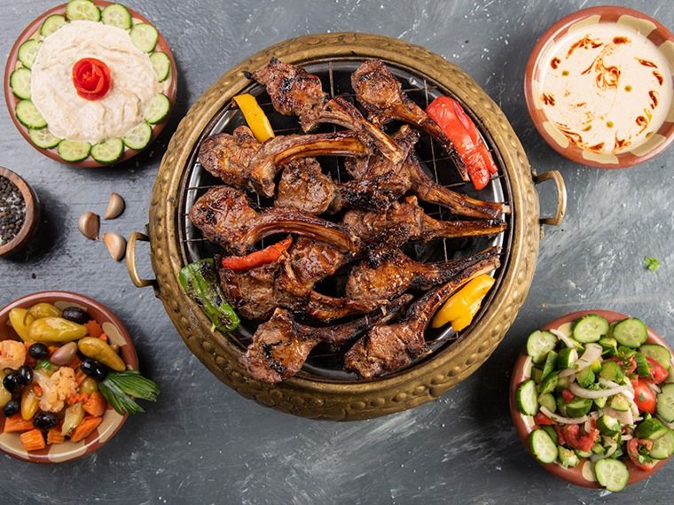 Mutton Kebab With Ribs Platter