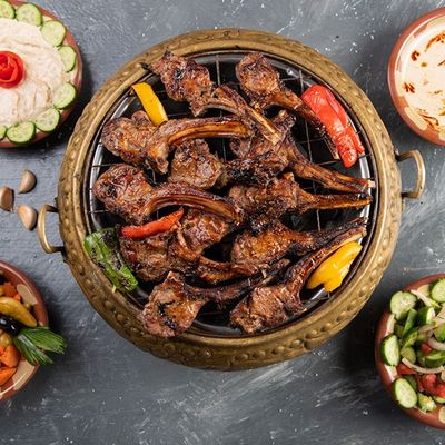 Mutton Kebab With Ribs Platter
