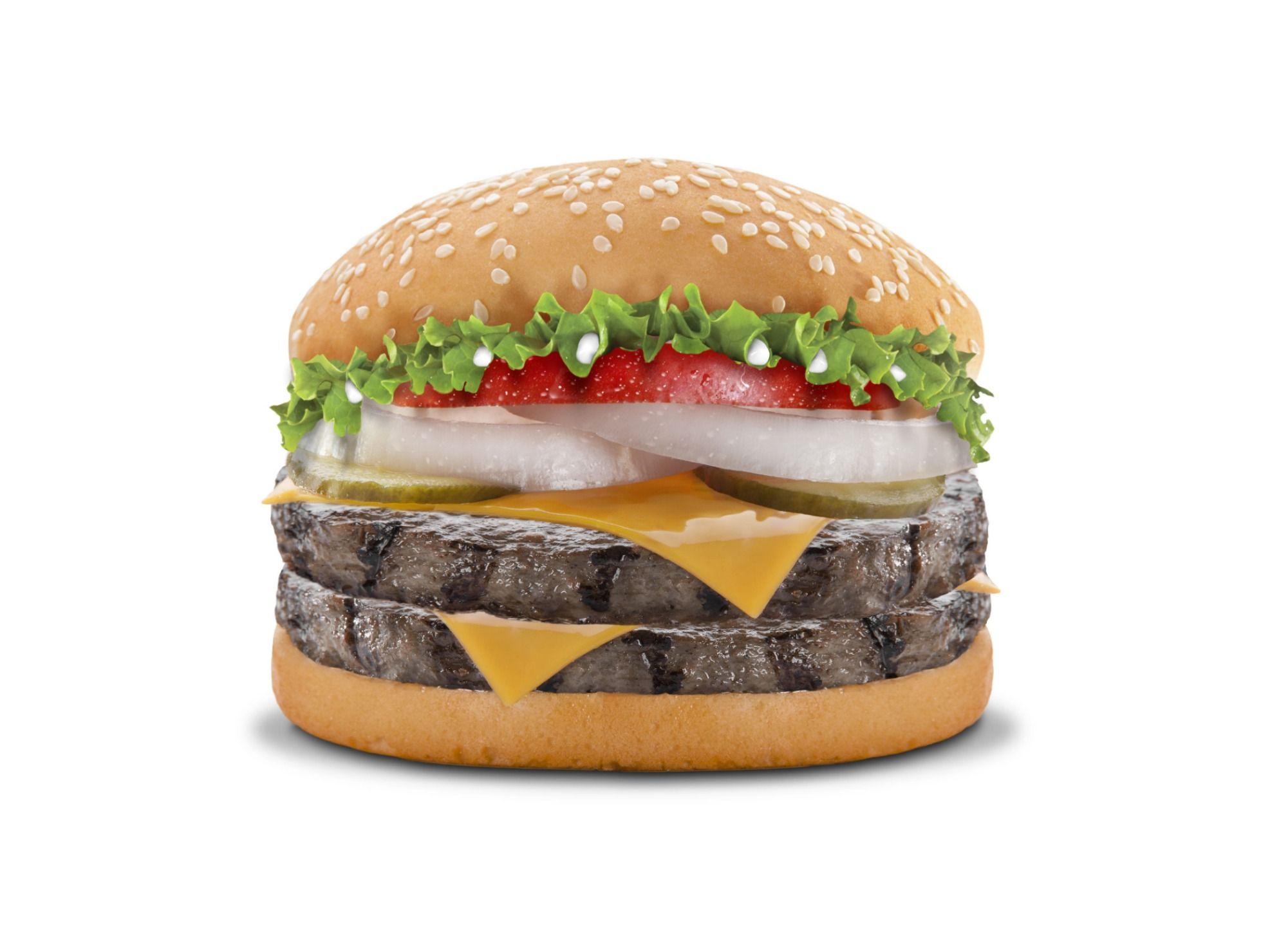 Double beef burger sandwich