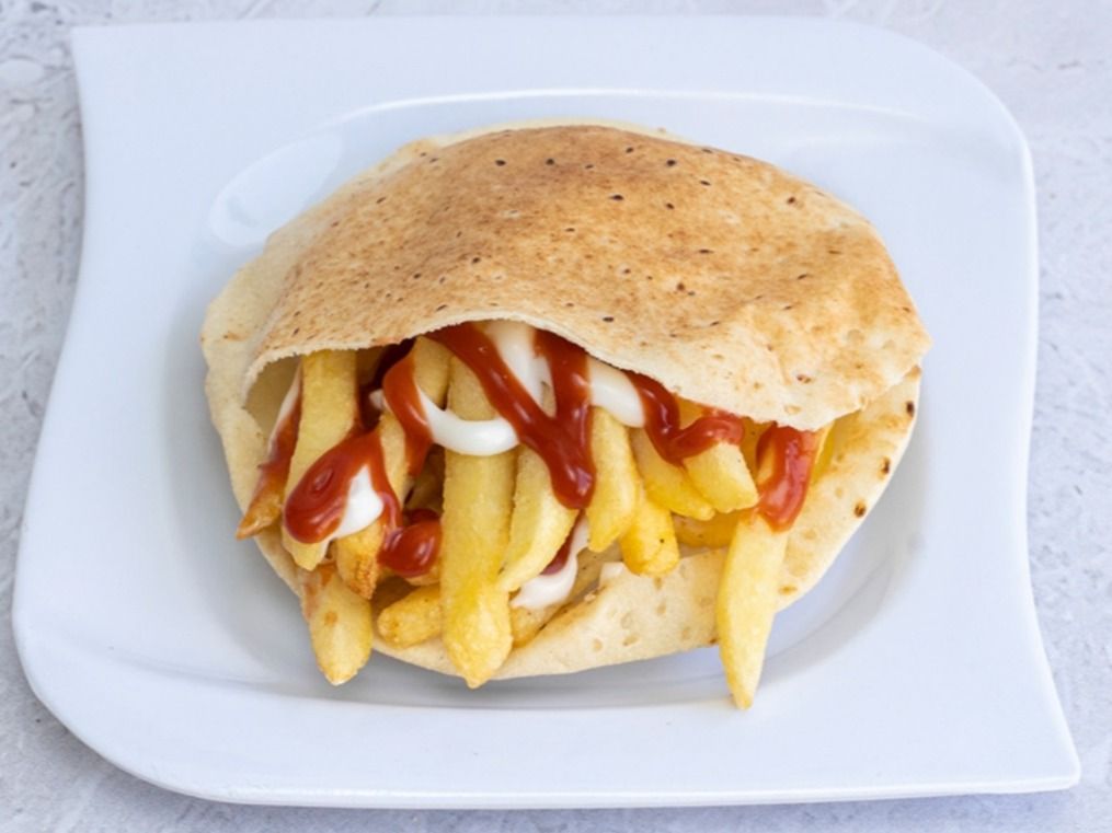 Potato With Ketchup And Mayonnaise