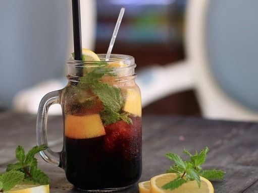 Flavored Vimto Mojito
