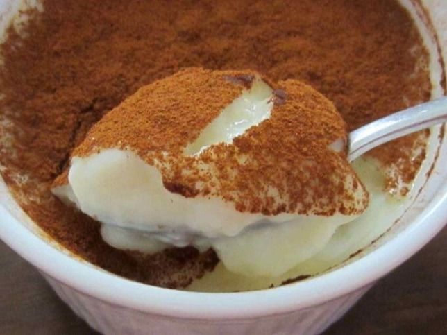 Rice Pudding With Nutella Chocolate And Nuts
