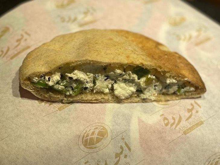 Quraish cheese With Bell Pepper And Black Seeds Sandwich