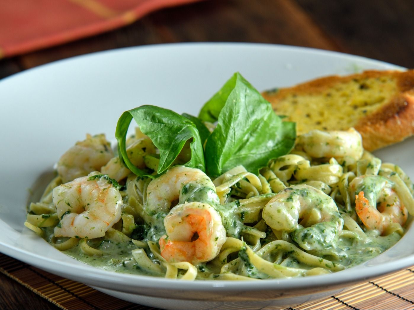 Spinach Shrimp Pasta