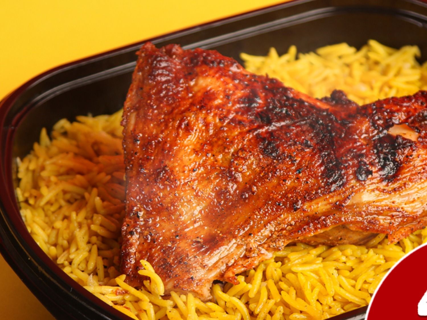 1/4 grilled chicken Basmati Platter